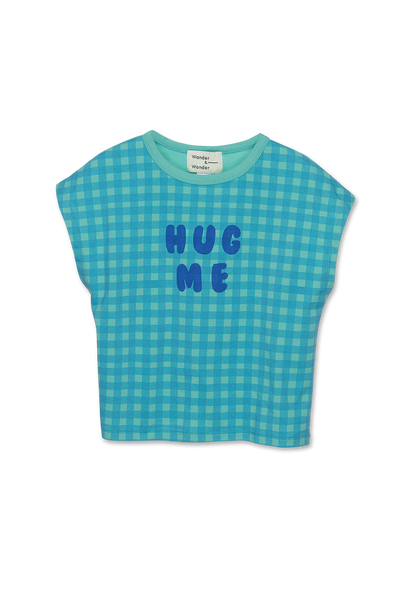 Hug Me Blue Check Top by Wander & Wonder