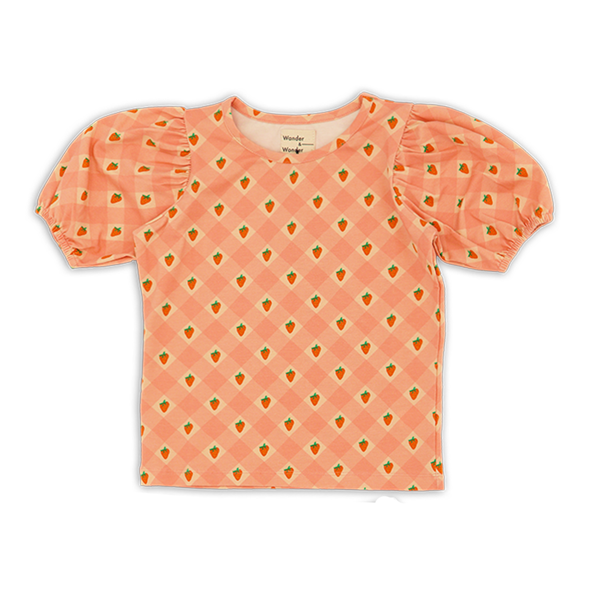 Wander & Wonder Strawberry check top - Flying Colors