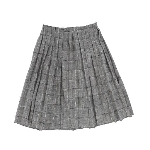 Asymmetric mixed print skirt by Bamboo