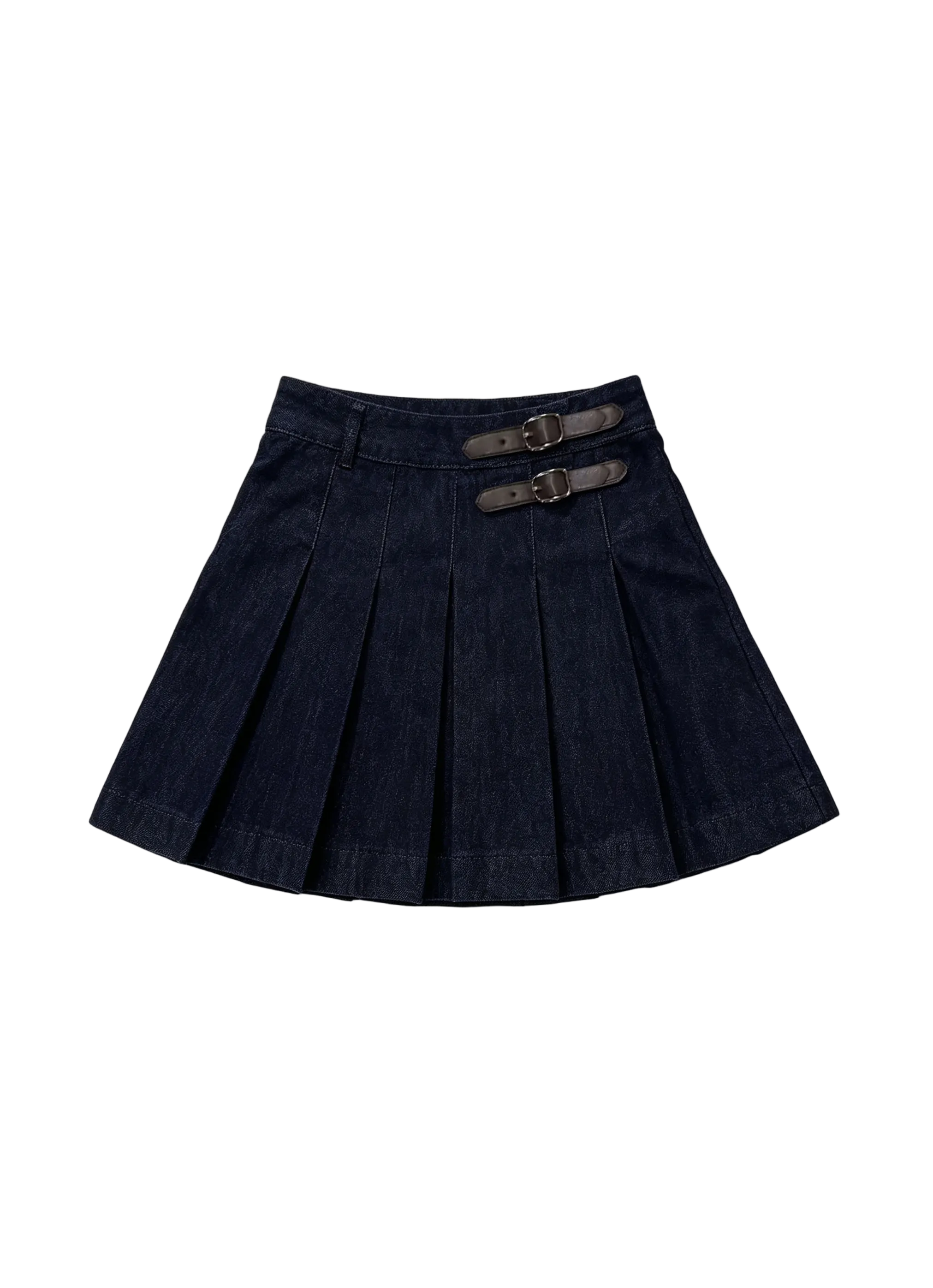 Madeleine Pleated Denim Skirt