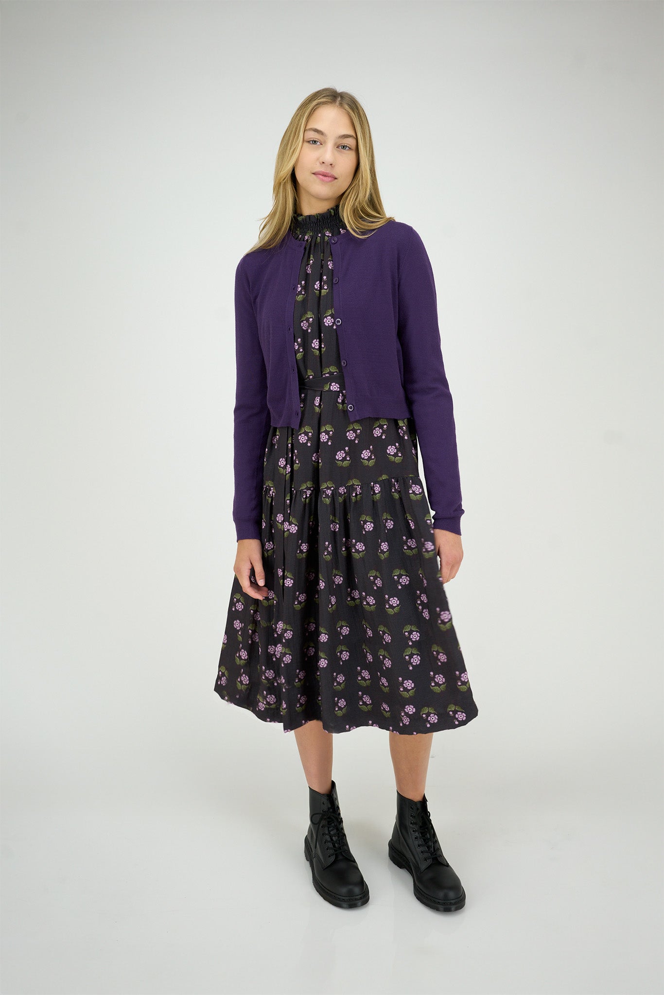 Zaikamoya Mariane purple cardigan