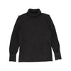 Suede black knit turtleneck top by Bamboo