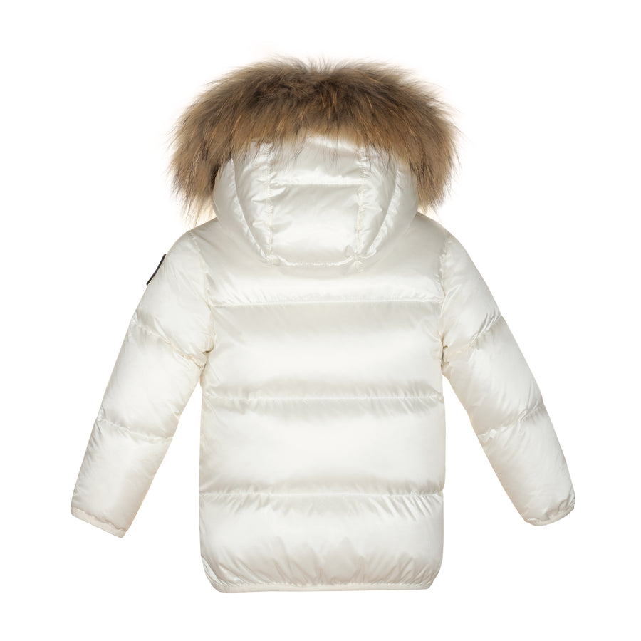 White Puffer Toddler Coat by Ellabee