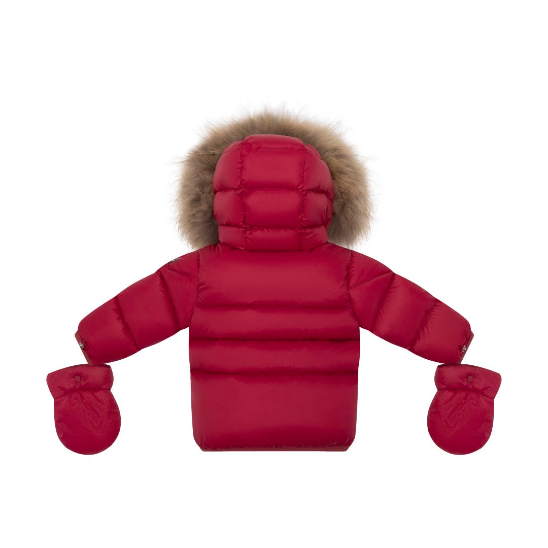 Ellabee Natural racoon raspberry coat