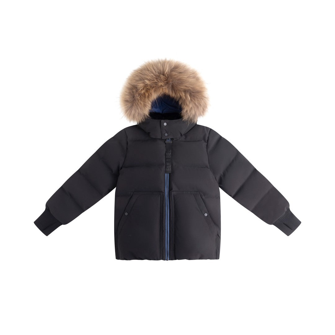 Ellabee Blue zipper black coat