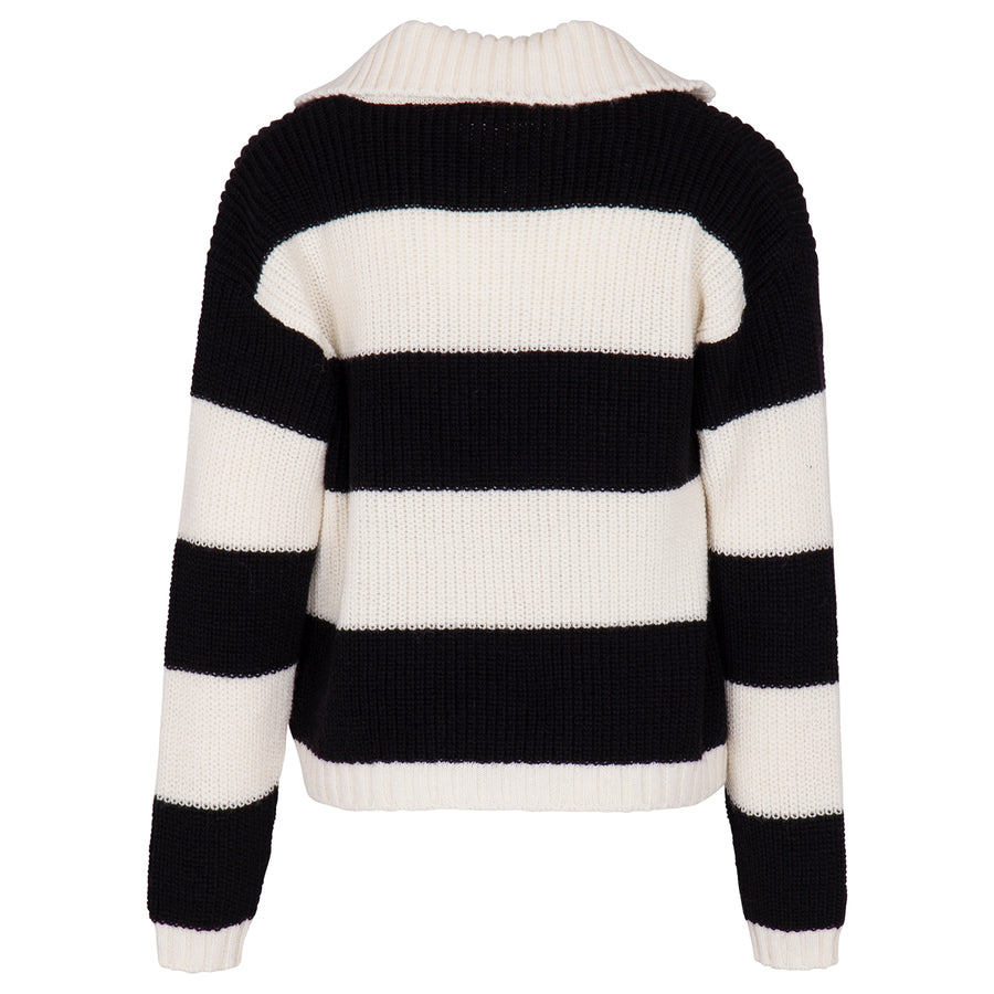 Cream/black stripe sweater by MSGM
