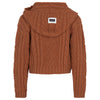Cable knit biscuit hoodie sweater by MSGM