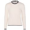 Cream/black turtleneck sweater by MSGM