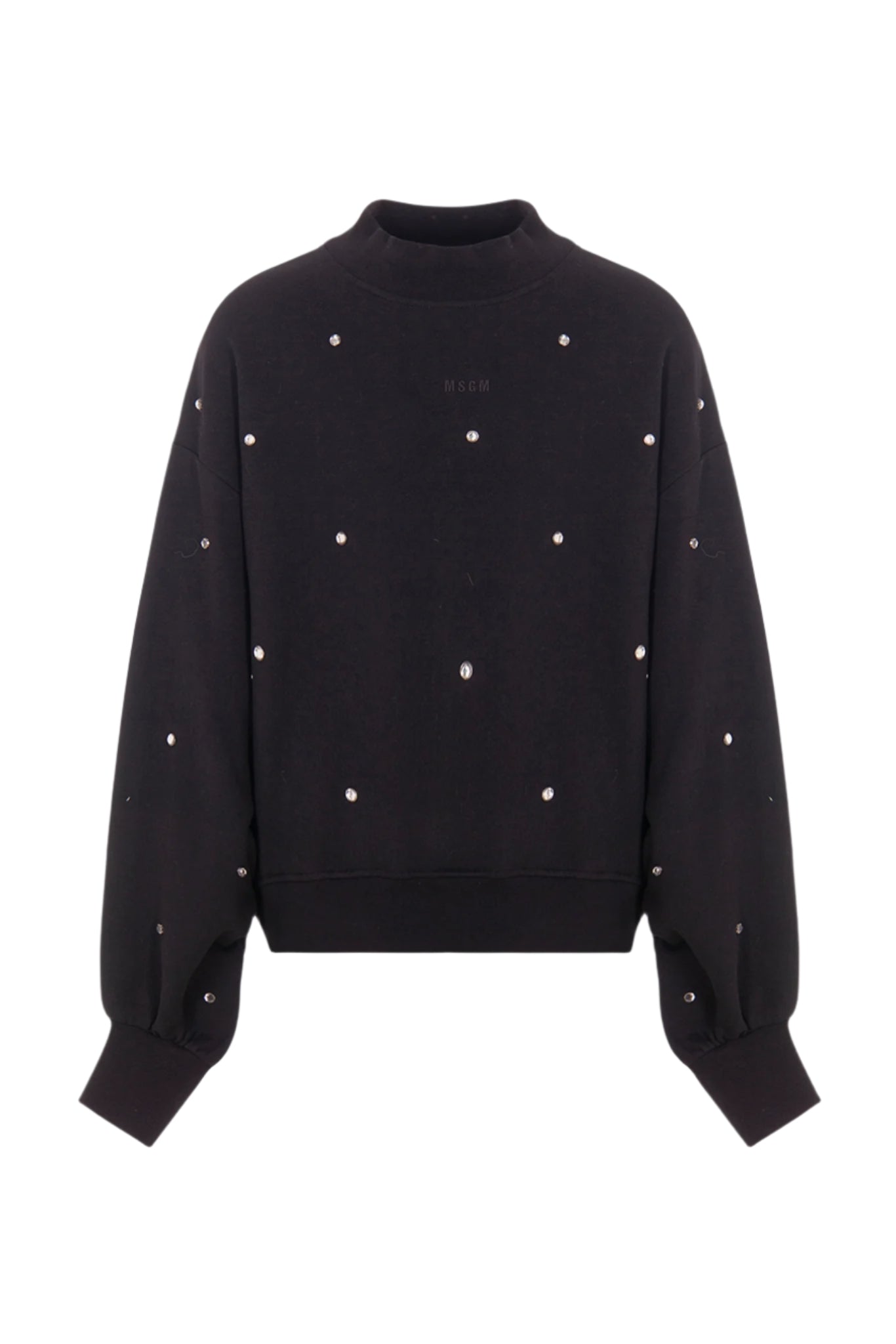 MSGM Crystal stone black sweatshirt