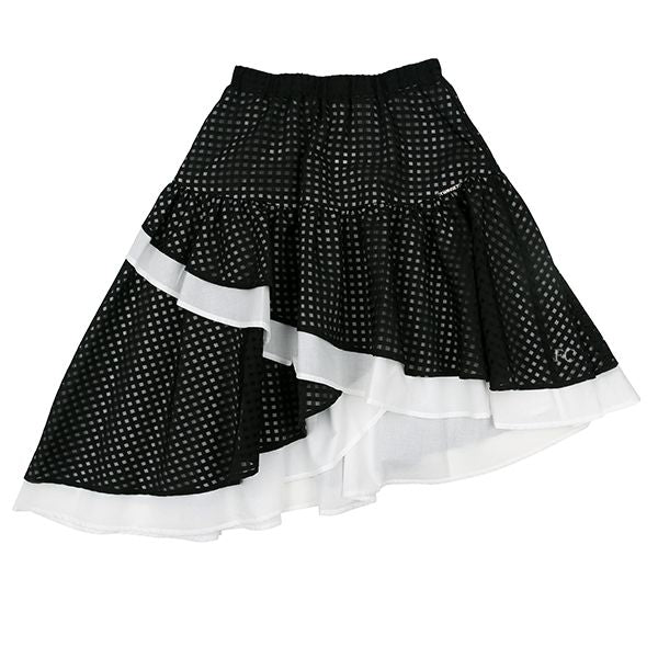 Jacquard black/white ruffle skirt by Twinset
