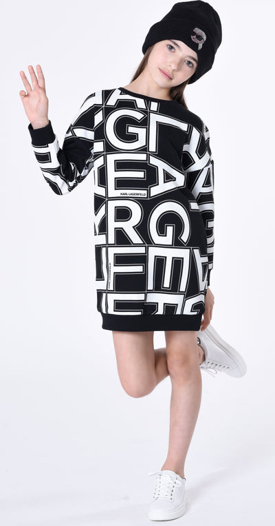 Karl print sweatshirt dress by Karl Lagerfeld