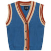 Geo blue knit vest by Gem