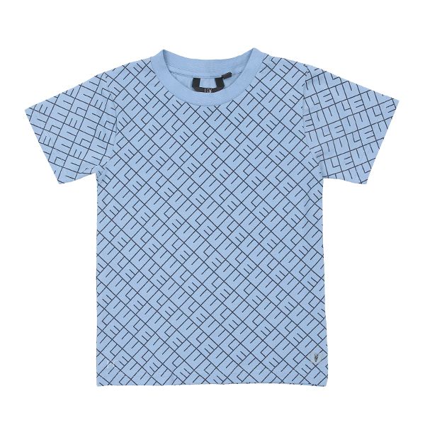 Levv text blue tee by Levv Labels