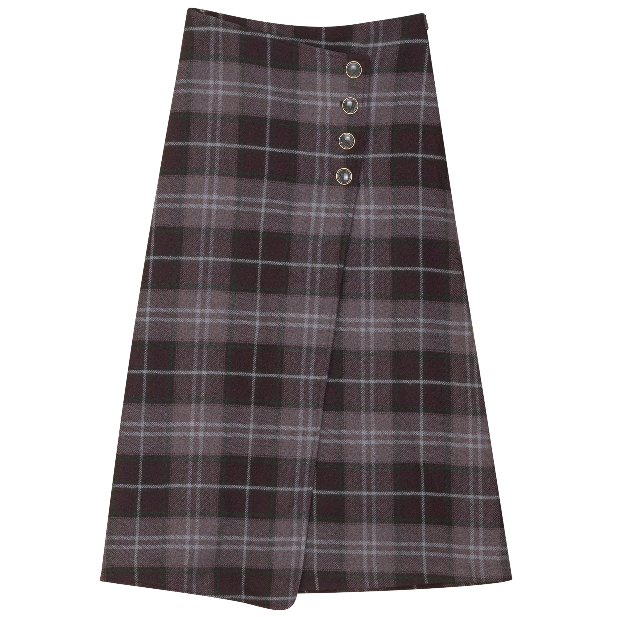 Gem Wool wrap plum skirt