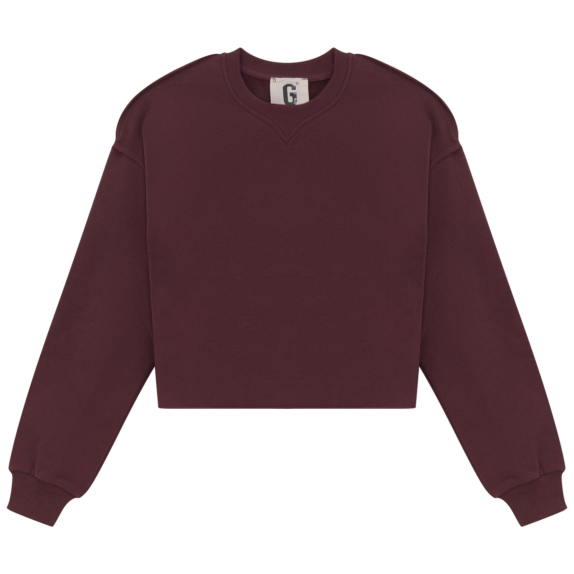 Gem Raw edge burgundy sweatshirt