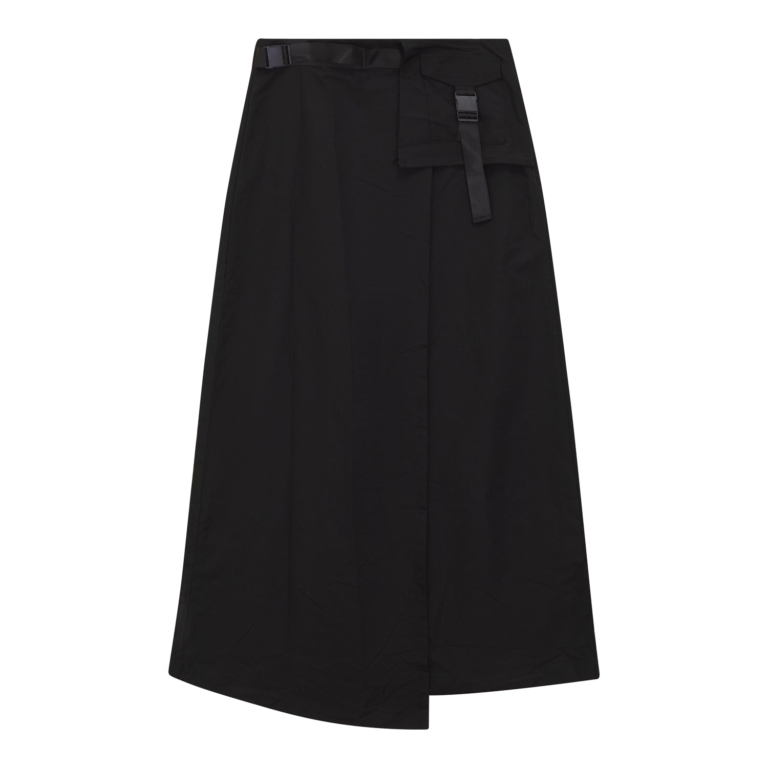 Gem Cargo pocket black parachute skirt