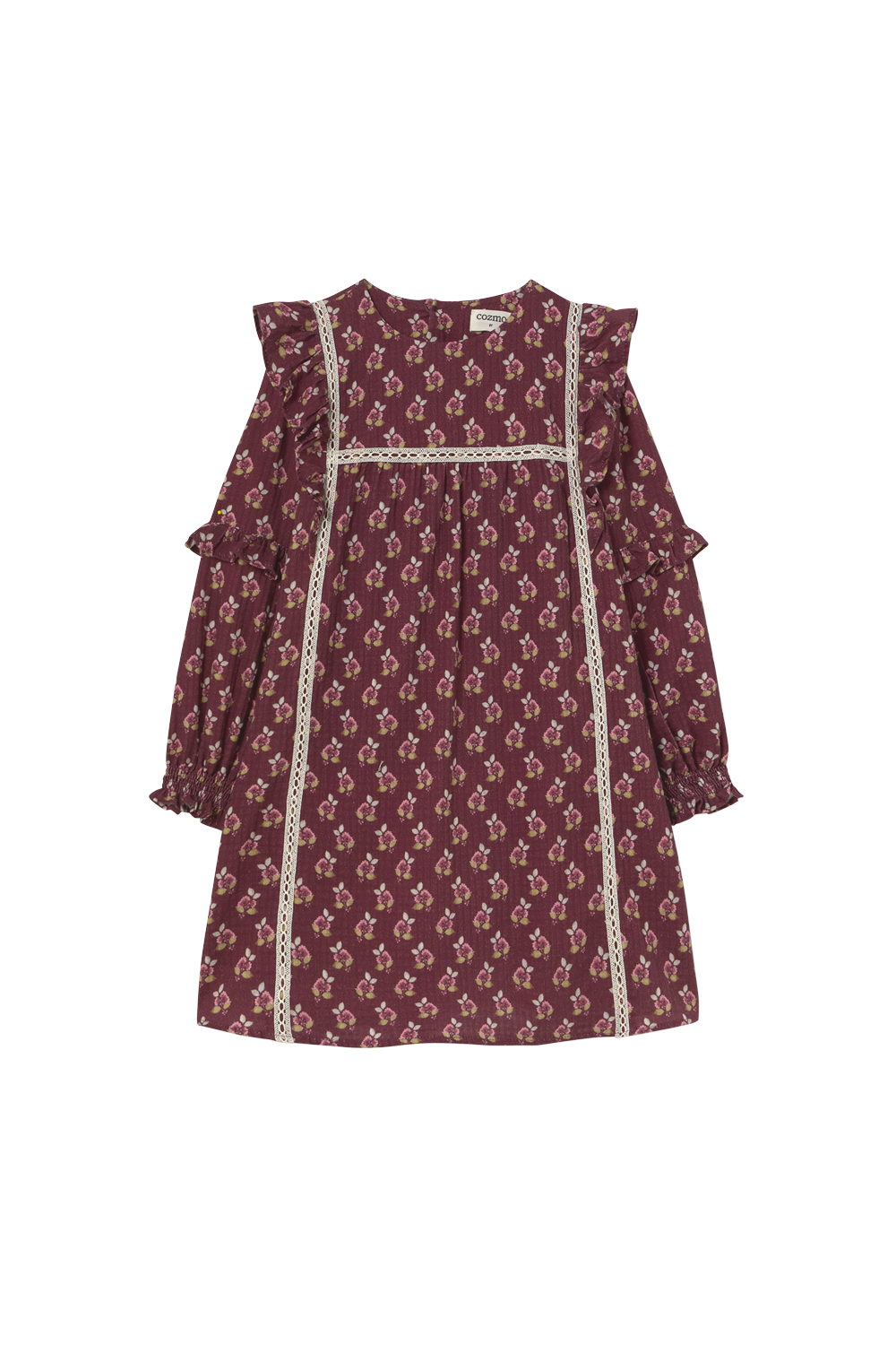 Cozmo Burgundy bloom dress