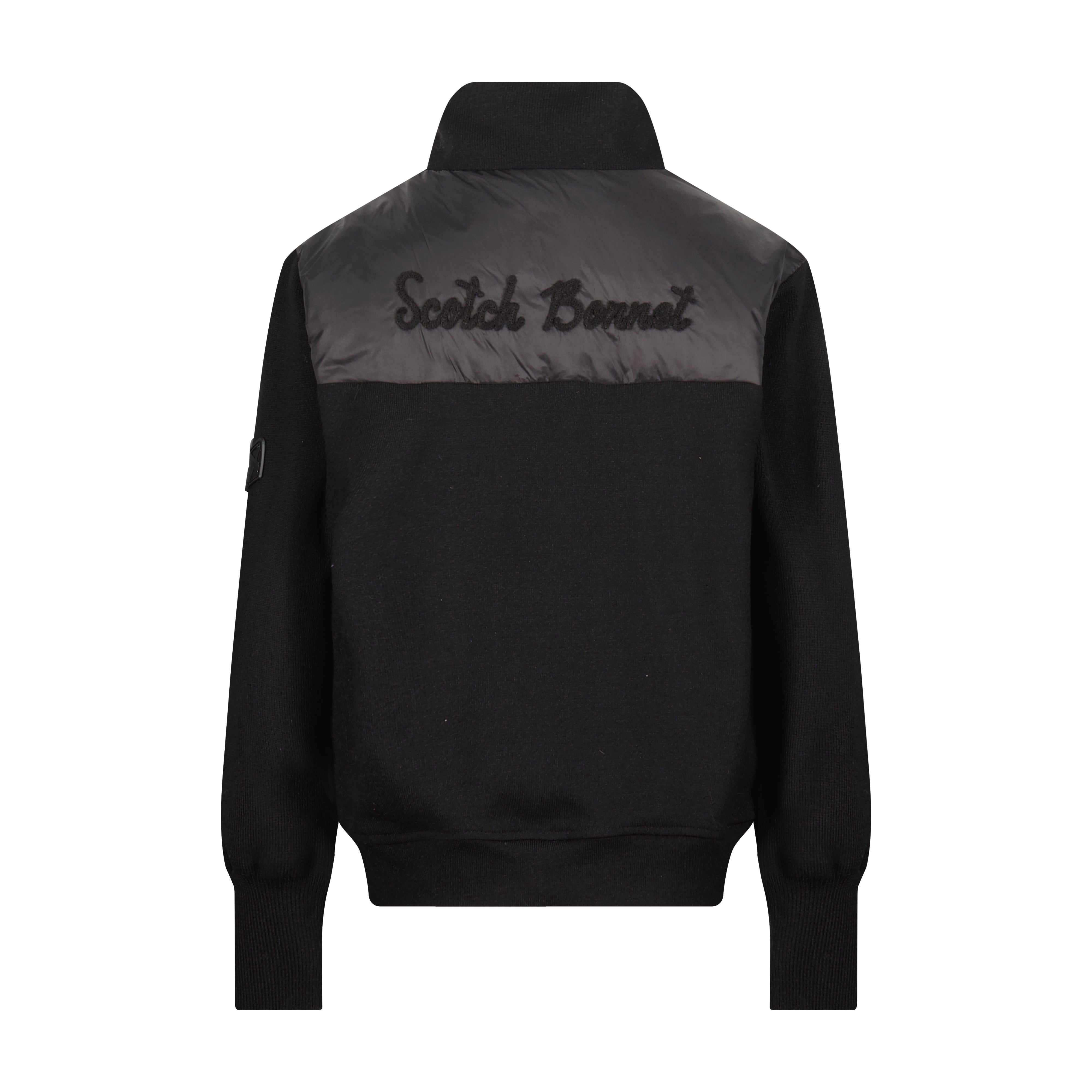 Scotch Bonnet Sweater sleeve puffer jacket
