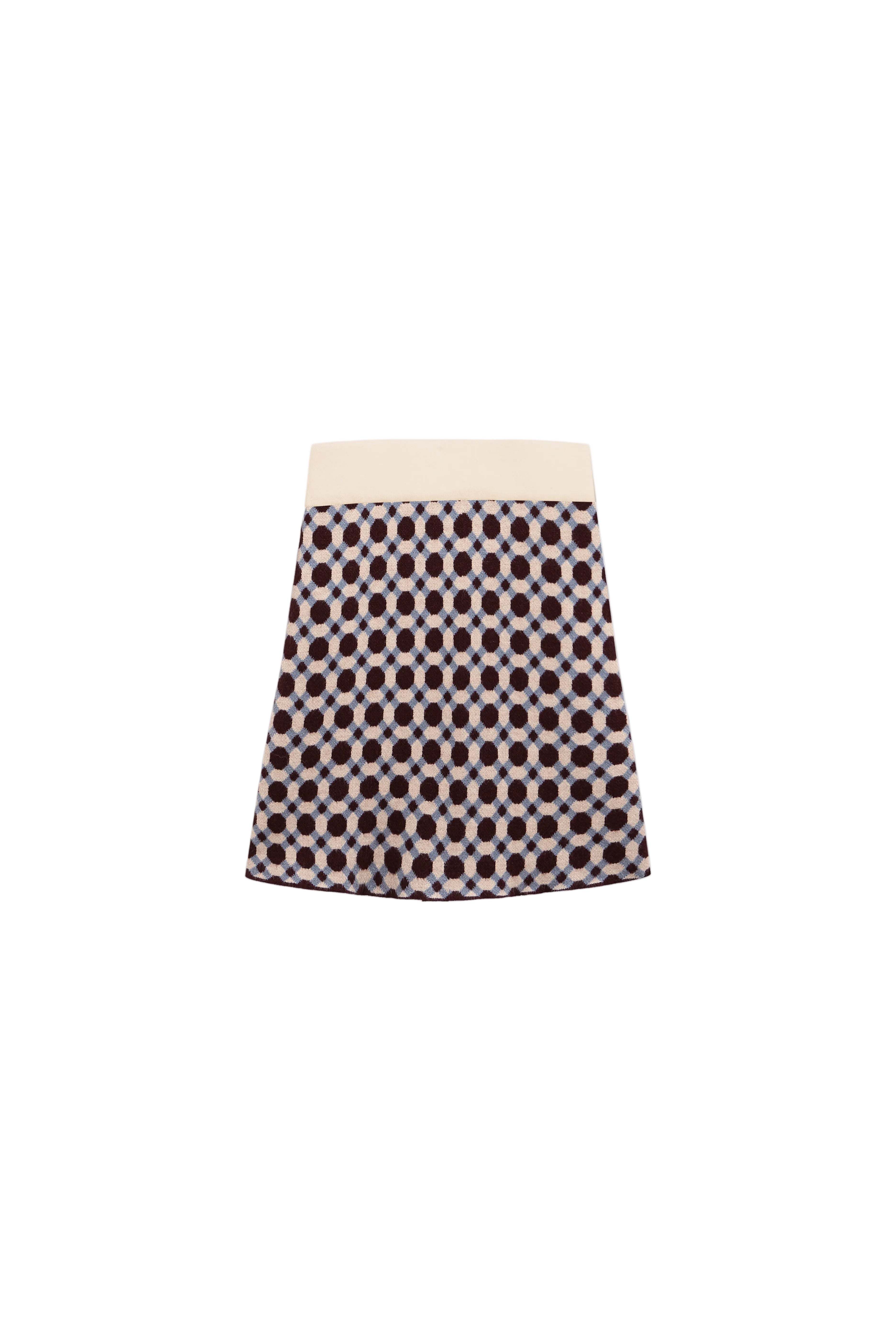 Birinit Geometric Knit Skirt