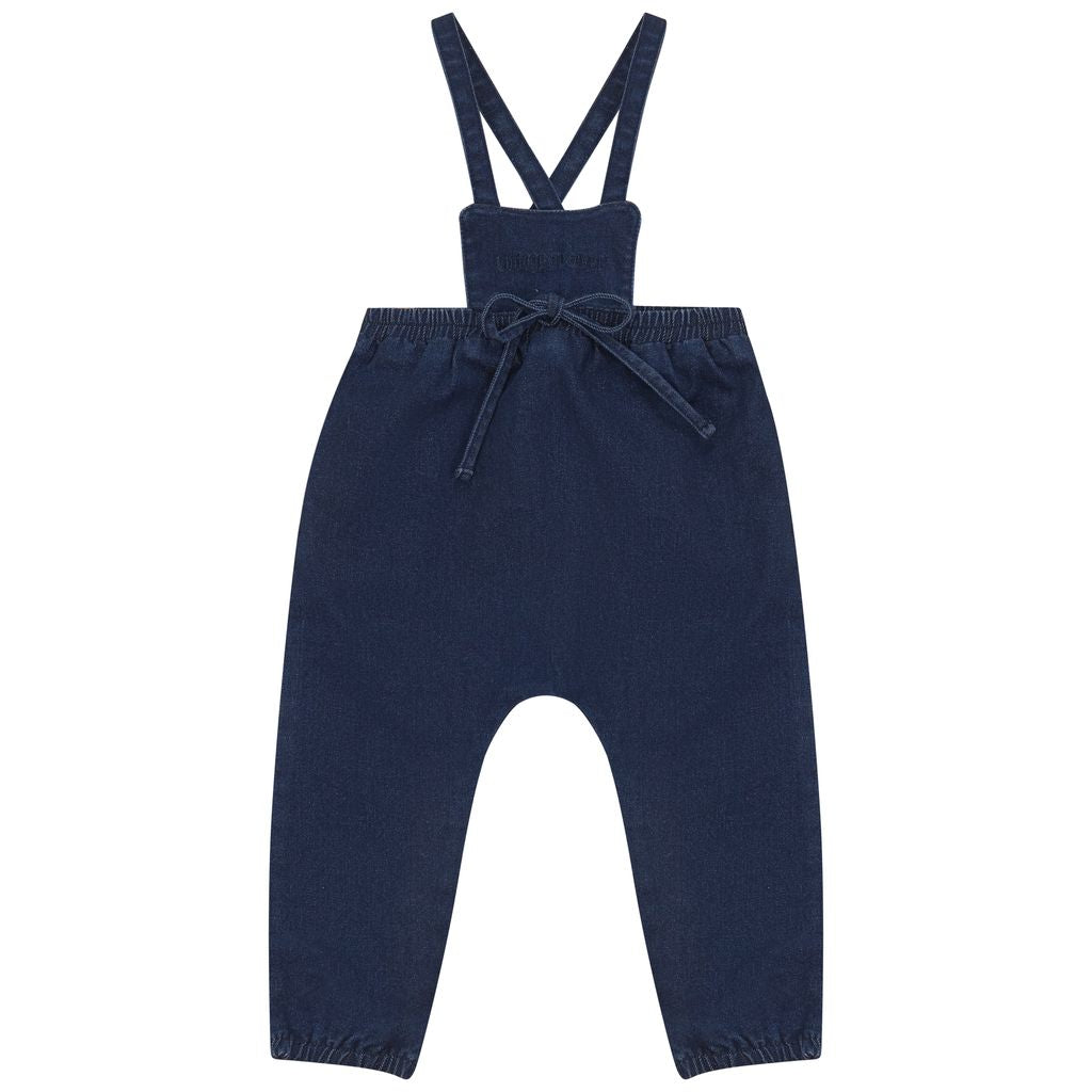 Calla Lili Bow denim overall