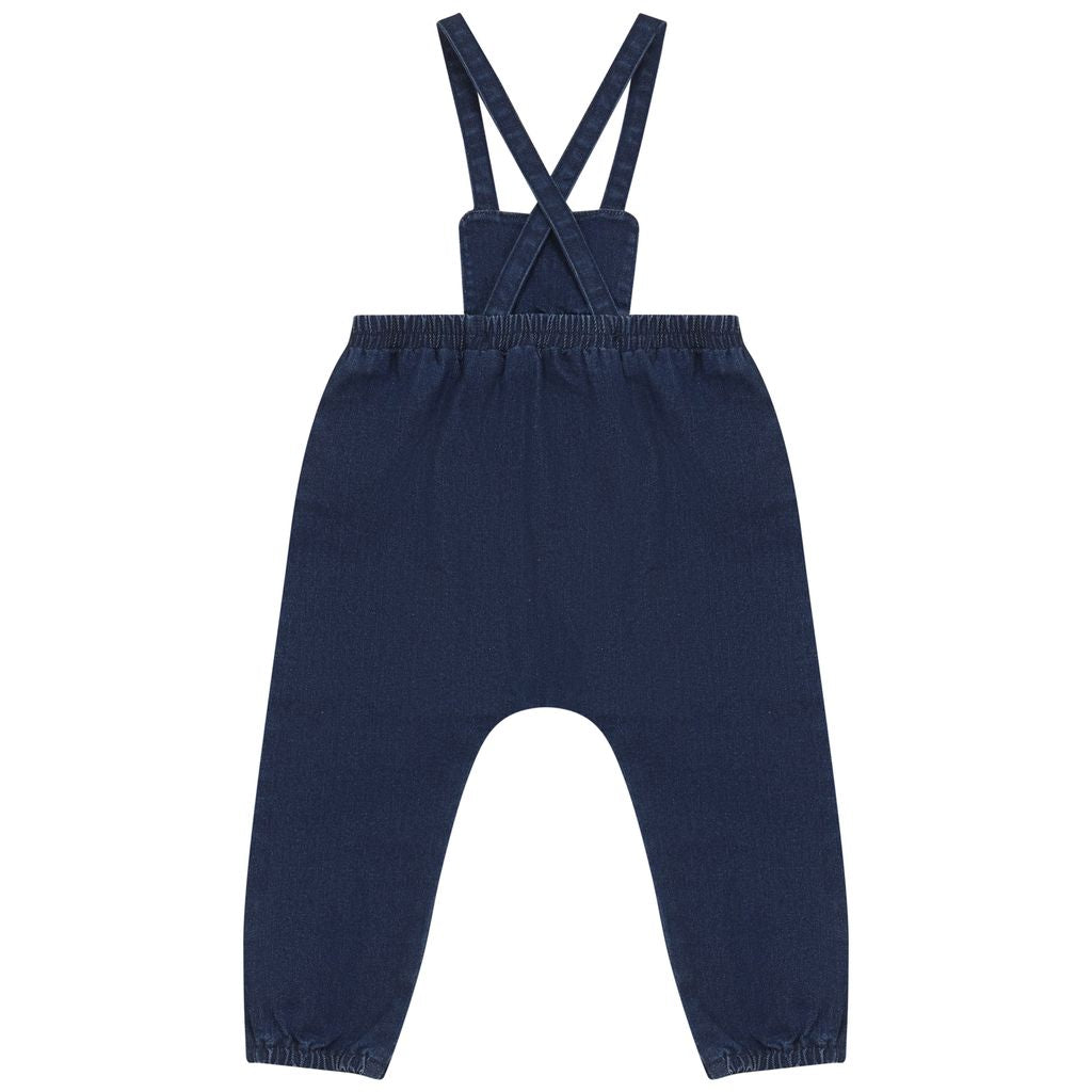 Calla Lili Bow denim overall