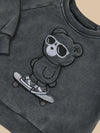 Skater bear sweatshirt set by Hux Baby