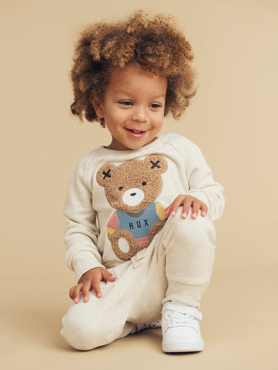 Teddy Hux Sweatshirt Set by Hux Baby