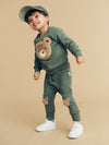 Furry Huxbear Sweatshirt Set by Hux Baby