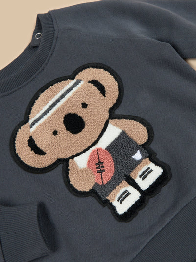 Sporty koala sweatshirt patch set by Hux Baby