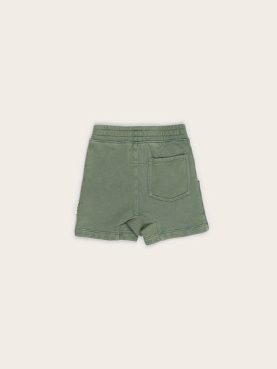 Vintage Green Slouch Shorts by Hux Baby
