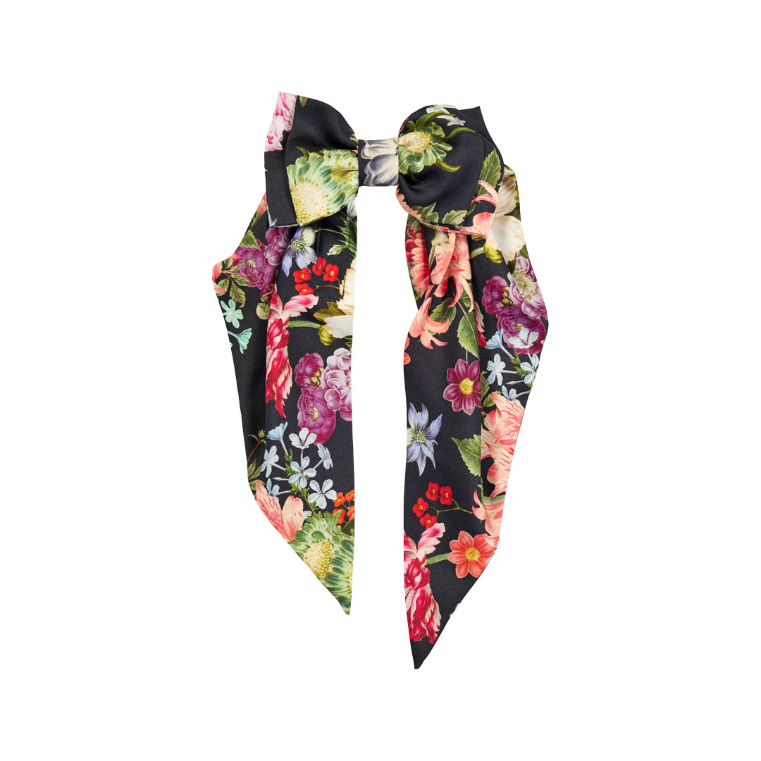 Christina Rohde Black floral hair bow