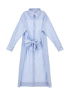 Tie belt poplin shirt dress by Philosophy