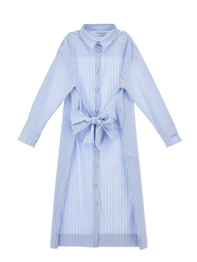 Tie belt poplin shirt dress by Philosophy
