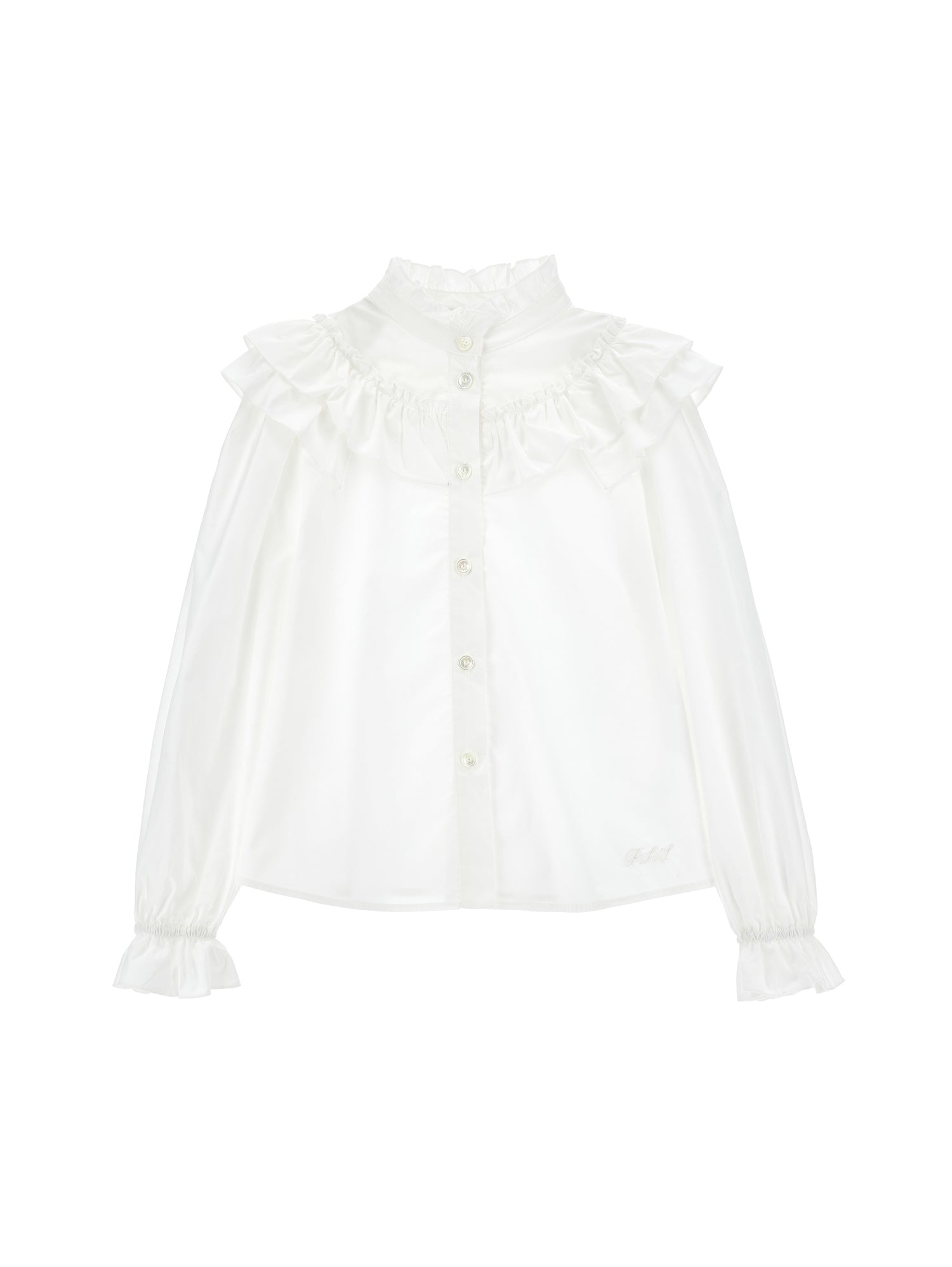 Philosophy Ruffled white blouse