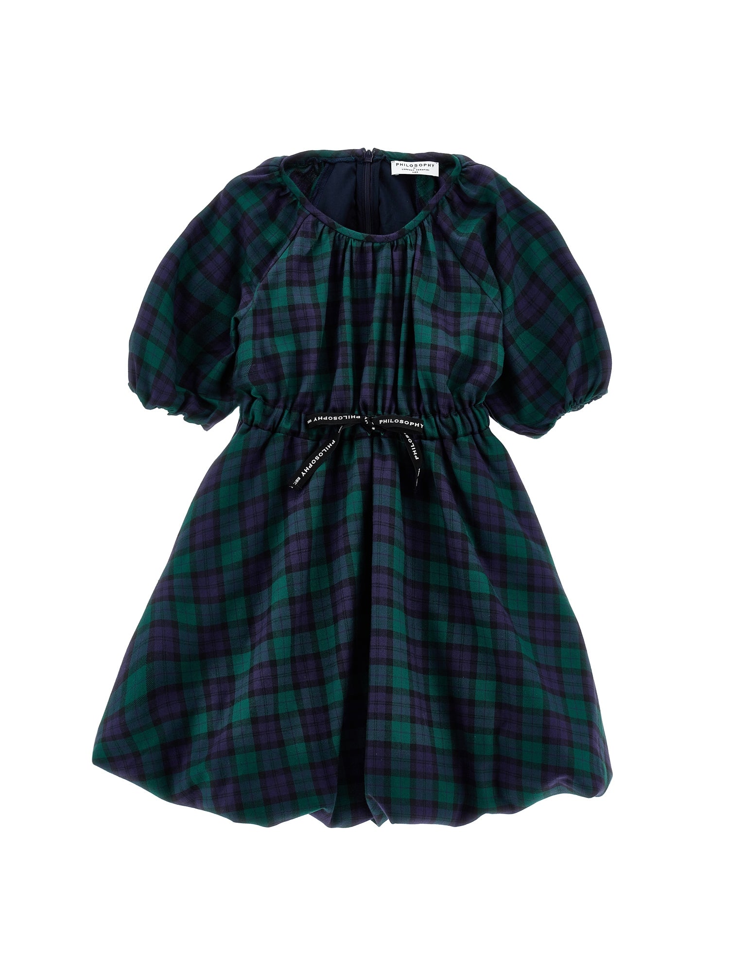 Philosophy Plaid balloon sleeve dress