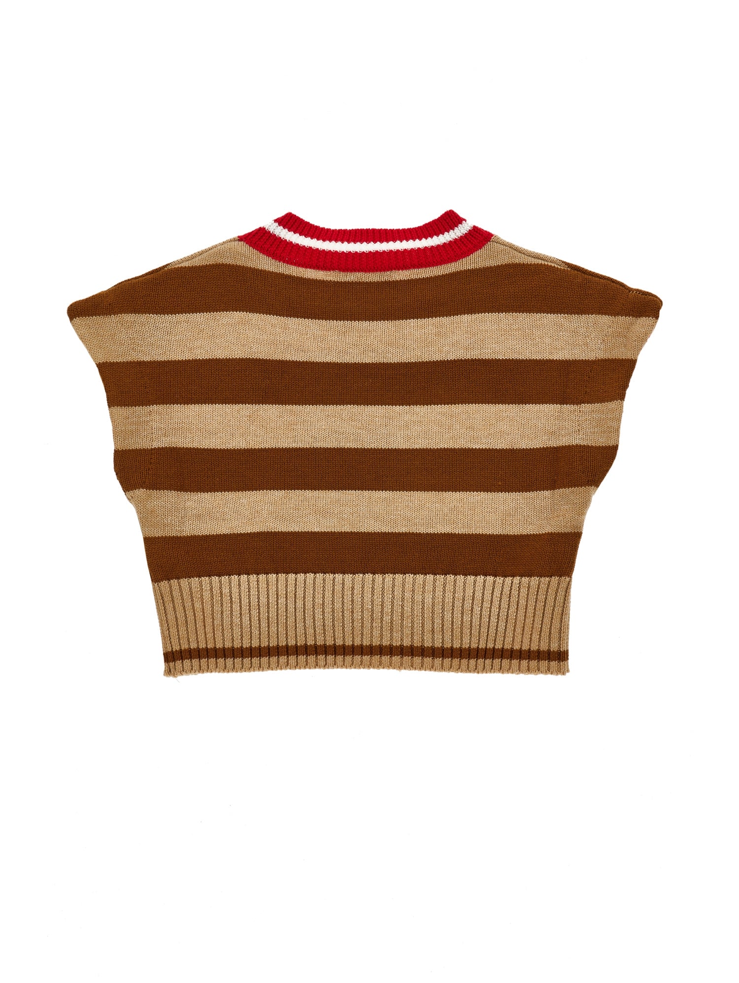 Philosophy Brown/beige stripe vest