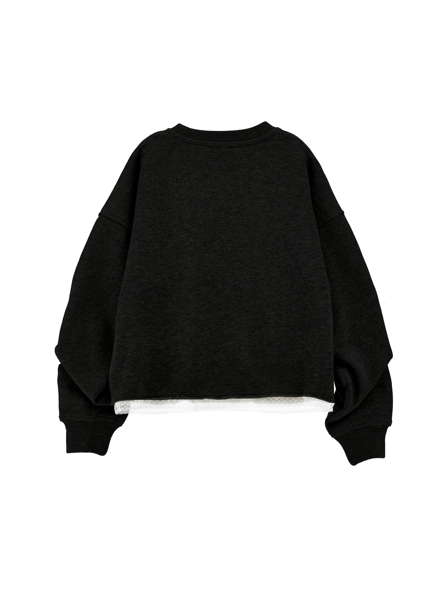 Philosophy Rope scrunch sleeve black sweatshirt