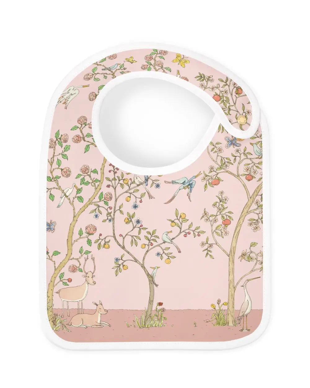 Atelier Choux In bloom pink satin bib