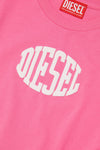 Pink drawstring dress by Diesel