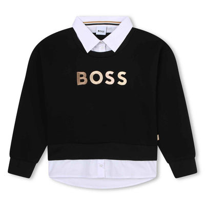 Collar shirt with sweatshirt by Hugo Boss