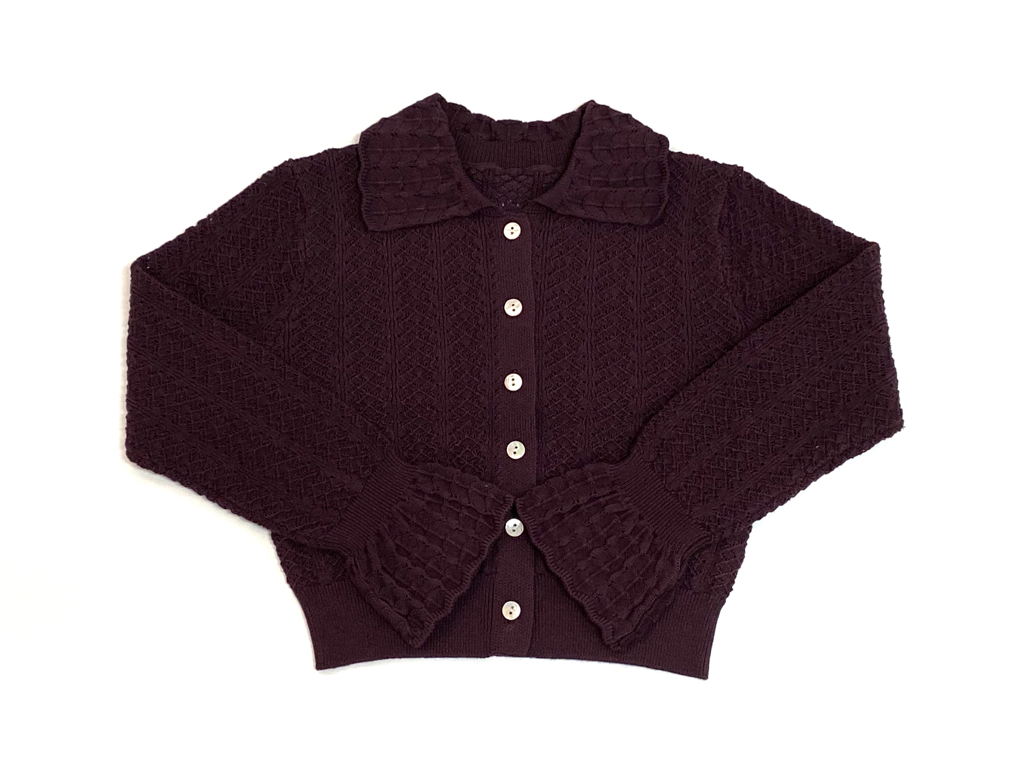 Cottier Tiffany black cherry cardigan