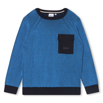 Side pocket ribbed sweater by Hugo Boss