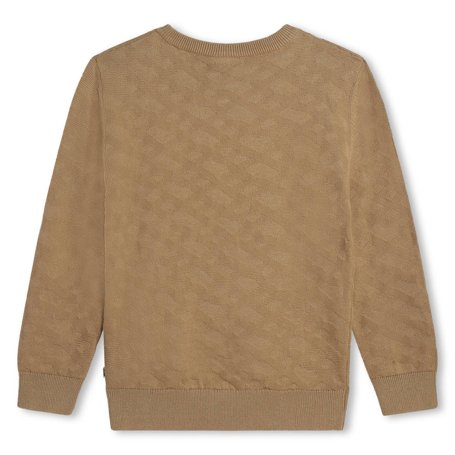 Stone b monogram sweater by Boss