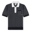 Striped knitted polo by Boss