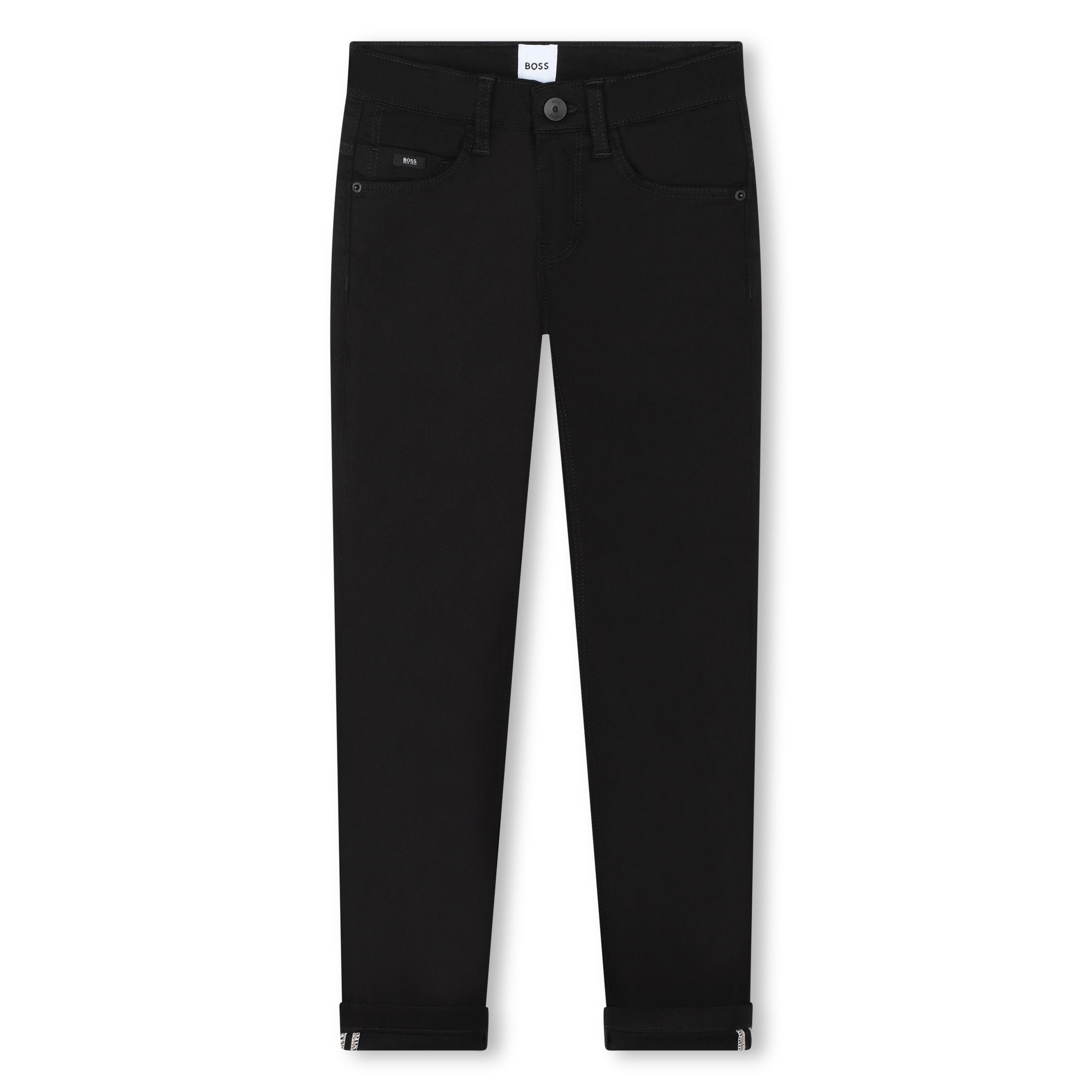 Slim fit black pants by Boss