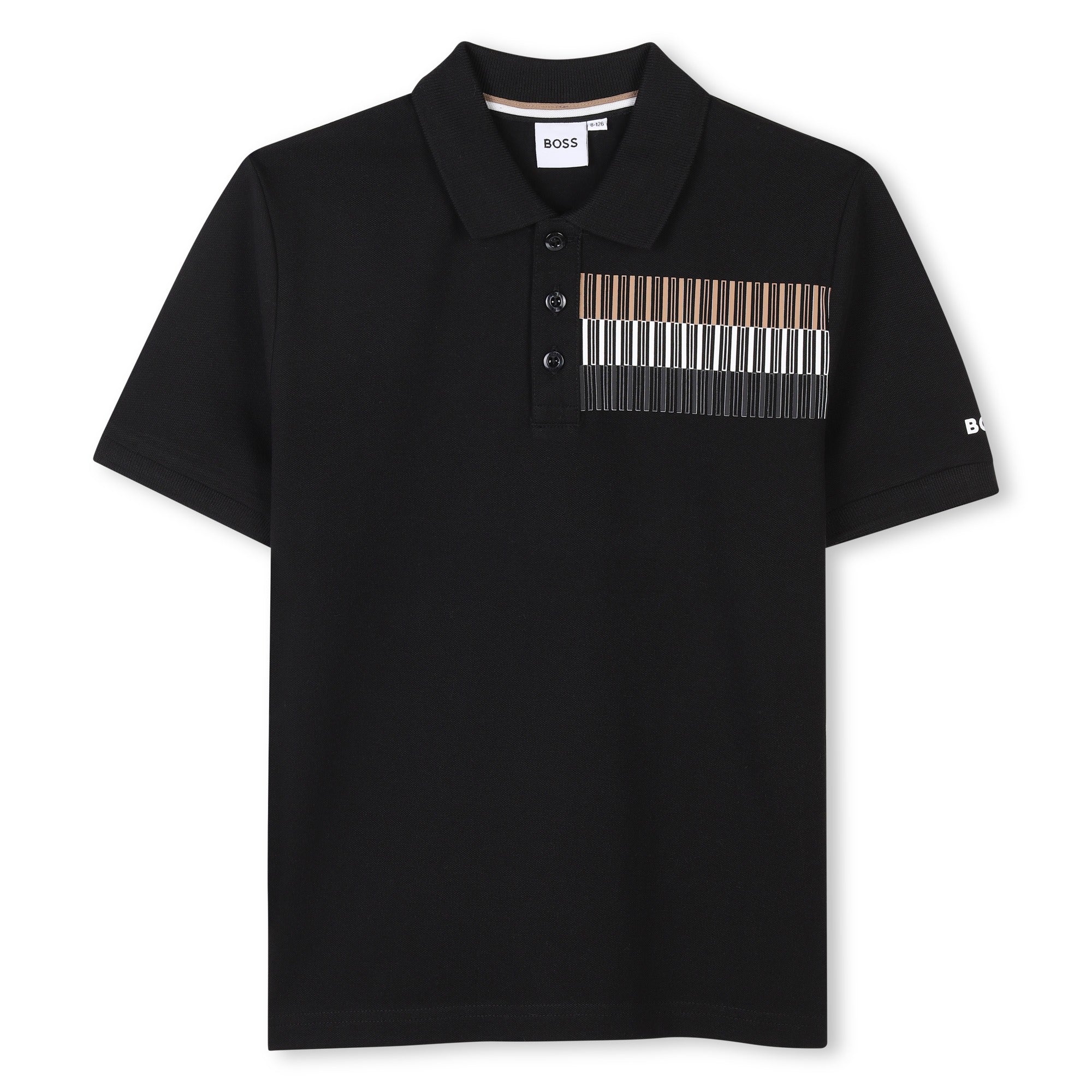 Tricolor black polo by Boss