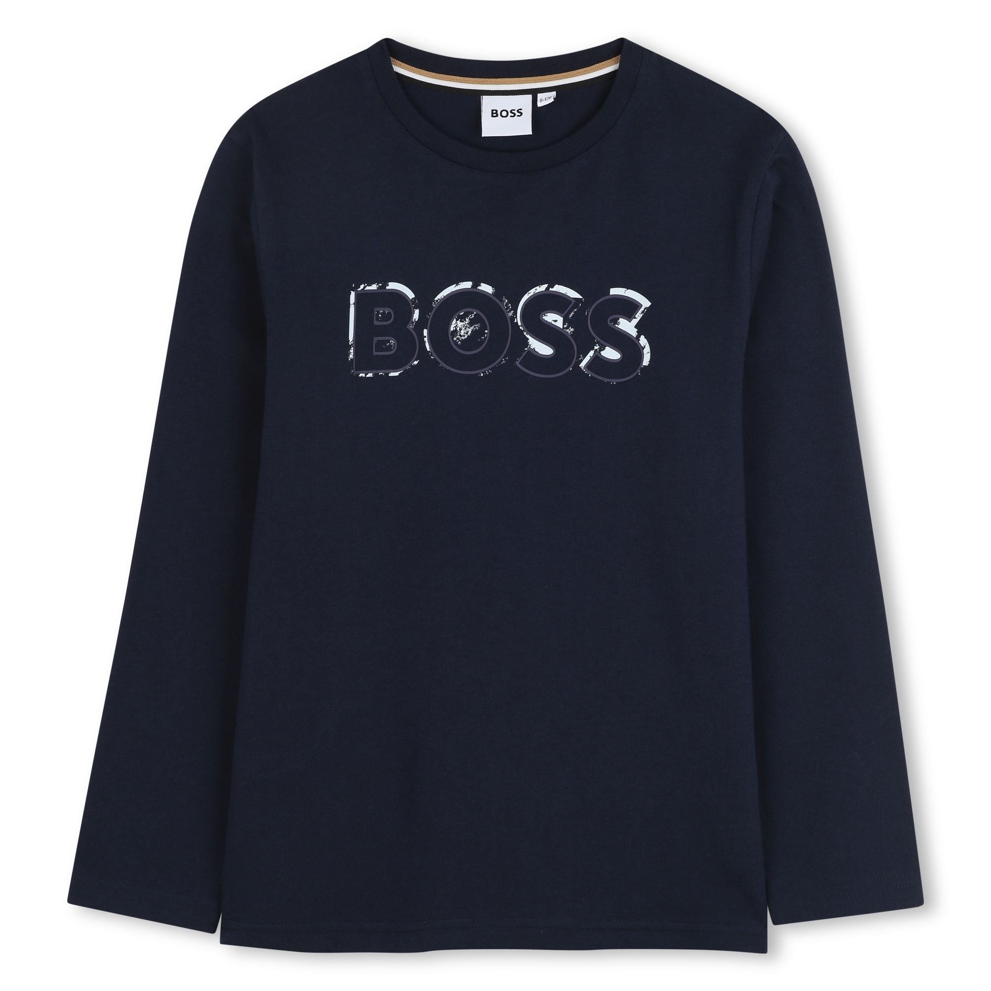 Boss logo navy tee