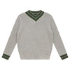 Cable peal stripe edge sweater by Mann