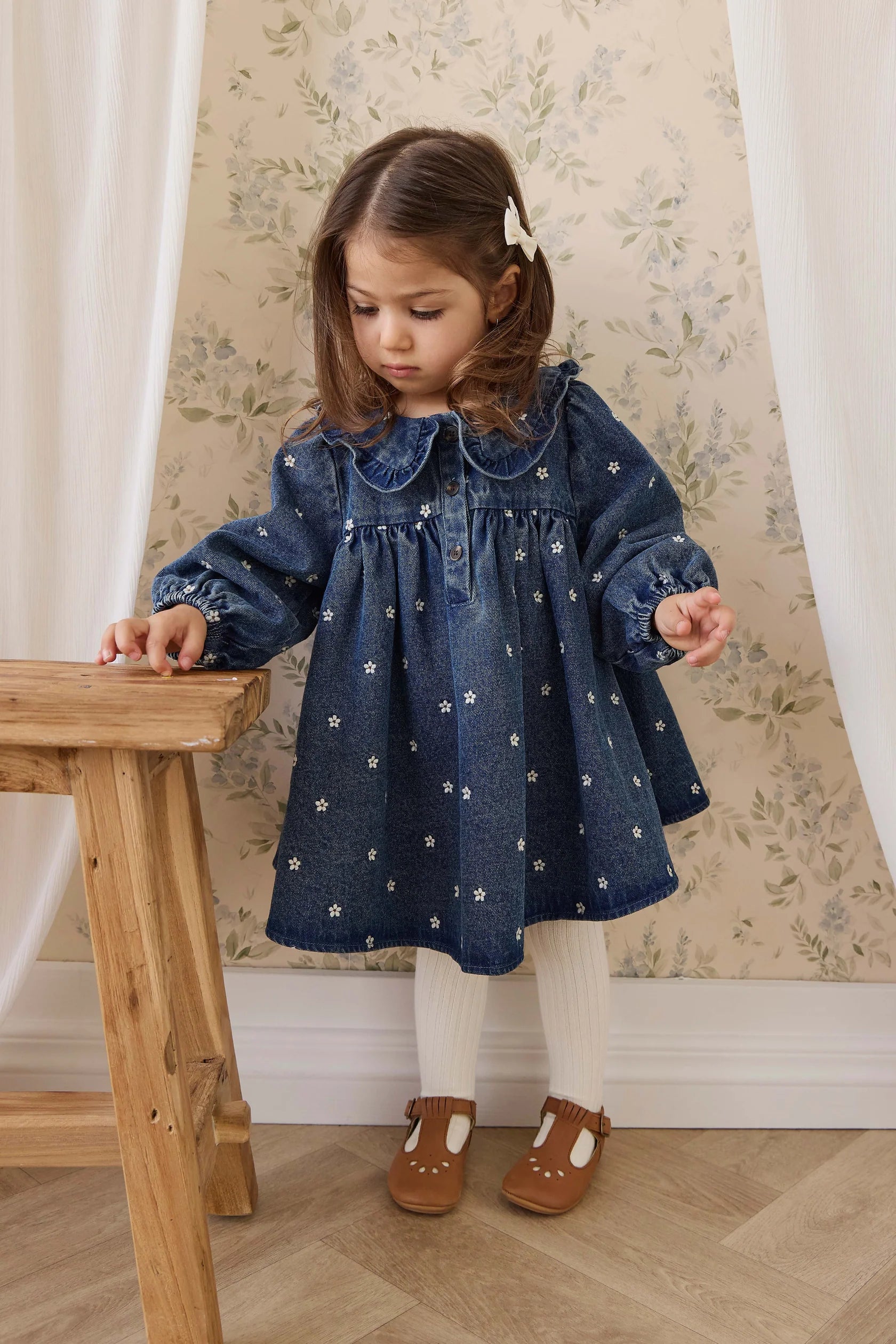floral and denim dress Jamie Kay Ira Floral Denim Dress – Flying Colors