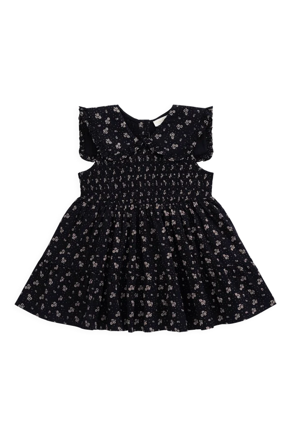 Jamie Kay Smocked Maisie navy floral jumper